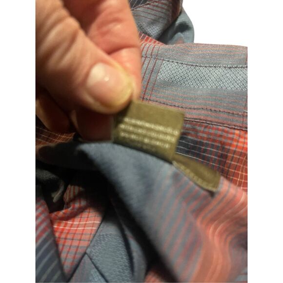 Cowboy Legend Mens Blue Red Short Sleeve Plaid Snap Button Down Shirt Size XLT - Picture 6 of 9